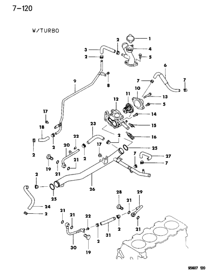 Clip, Cooling Water Line (15.5) Diagram for MS660243