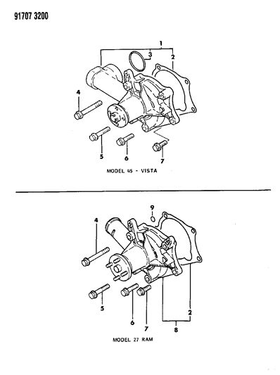 1991 Dodge Ram 50 Bolt, Flange (8X65) Q Engine Diagram for MF140238