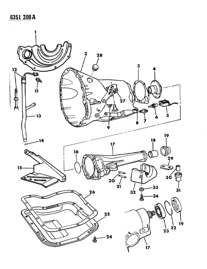 2025 Jeep Wagoneer L Oil Seal, W/Long Extension, A727 Diagram for 2205080