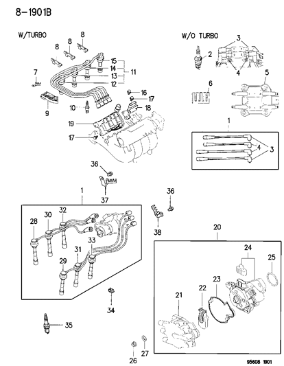 Clamp, Spark Plug Cable (1987) Diagram for MD017652