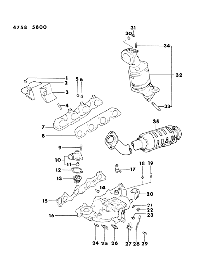Stud, Exhaust Manifold (10X30) Diagram for MD041344