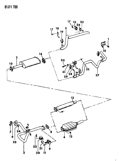 2021 Jeep Compass Muffler Diagram for E0021782