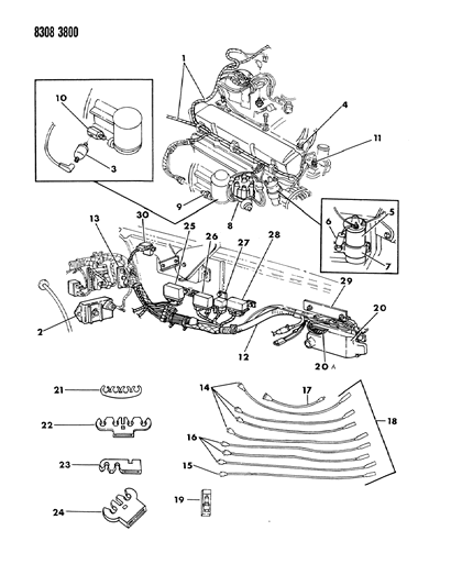1988 Jeep Wrangler Wiring, A/C & Heater 1984 Diagram for 4106140