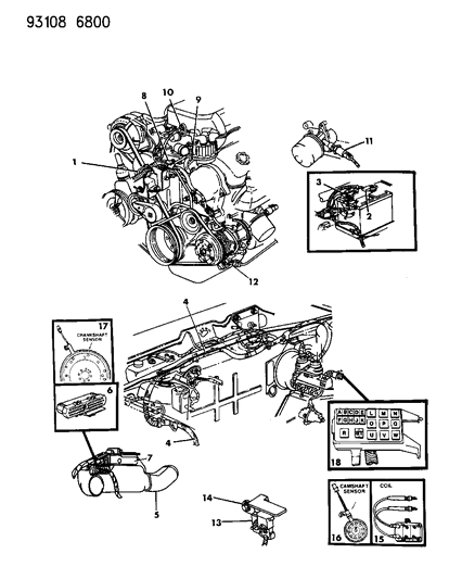 Sending Unit, Oil Switch, Throttle Body, 2.5-3.0 Engine Diagram for 4707015