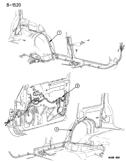 2014 Jeep Grand Cherokee Wiring, Cruise/Remote Radio Switch Jumper Diagram for 56008888