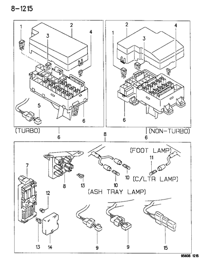 1989 Dodge D150 Block, Chassis Wire Junction Diagram for MB920737