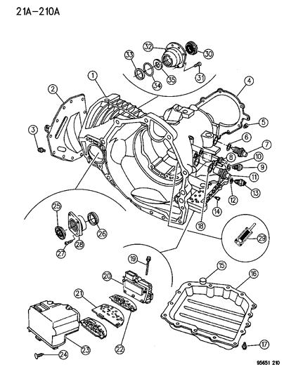 1995 Dodge Avenger Retainer, Transmission Differential, Oil, Except 4761822 Diagram for 4567493