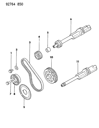 Belt, Timing Diagram for MD182295