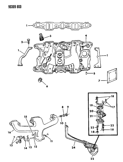 Nut, Exhaust Manifold End Stud Diagram for 115729