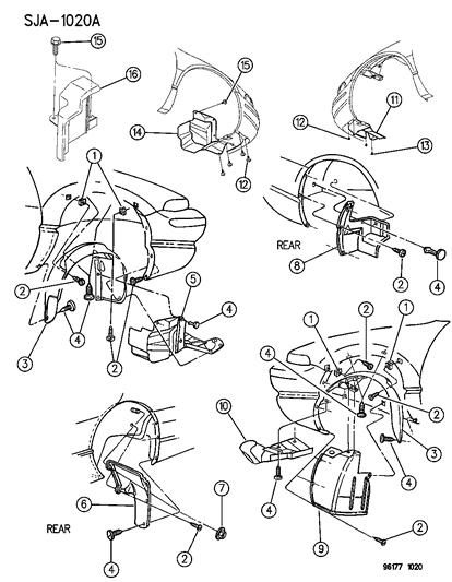 Shield, Engine Compartment Splash (Left) Diagram for 4696921