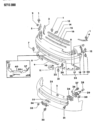 2000 Chrysler Grand Voyager Screw, Tapping W/Washer (6X20 ) (Up To 7-5-87) Diagram for MS452348