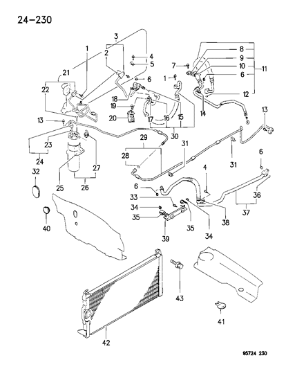 O - Ring, A/C Plumbing Diagram for MB946604