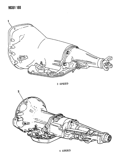 Transmission Assembly, 4-Speed Auto A500 Diagram for 52118187