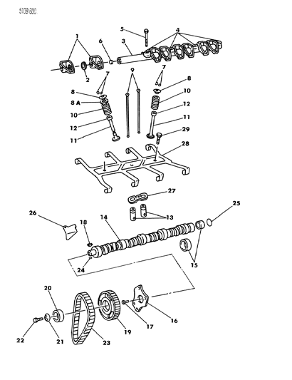 1985 Chrysler Town & Country Tab, Timing Chain Oil Diagram for 3671649