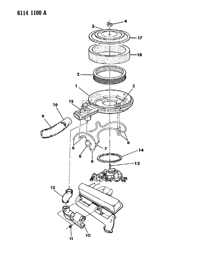 Stud, Carburetor Attaching 318 Engine 4Bbl Diagram for 1826286