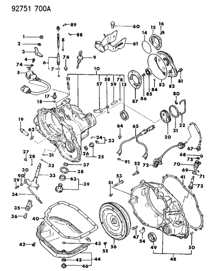 Bolt, Flange, M10X43.5 Diagram for MD740892