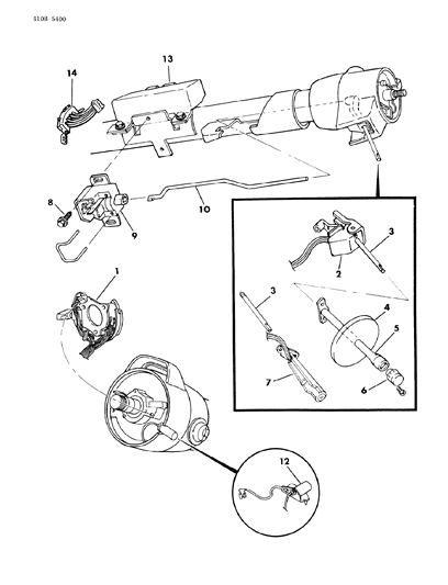 2019 Ram ProMaster 1500 Knob, Windshield Wiper & Washer Switch Assembly Diagram for P159BX9
