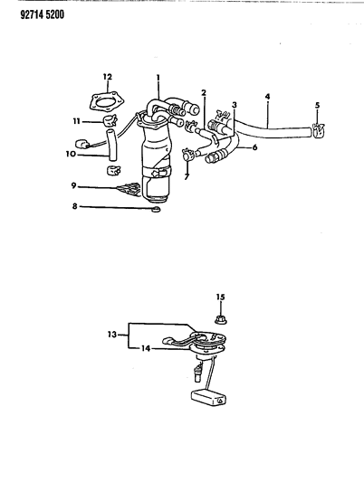1992 Dodge Ram 50 Packing, Fuel Tank Sending Unit Diagram for MB382513
