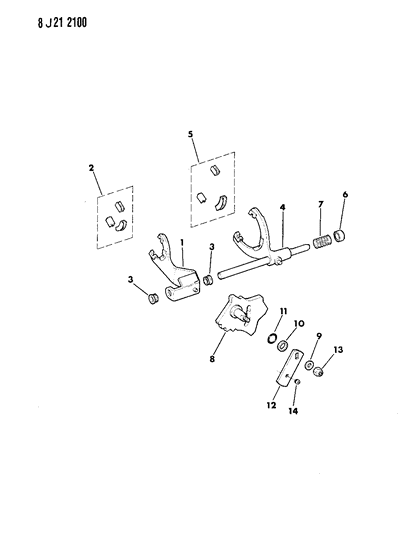 2024 Jeep Compass Pad Package, Shift Fork Diagram for 15866