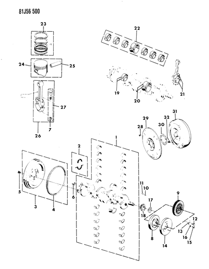 Pilot Bearing Diagram for 33004041