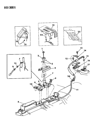 2022 Ram ProMaster 1500 Cable, Gearshift, E Body & ( K41 Jefferson Built) 52.26" Lg. Diagram for 3593446