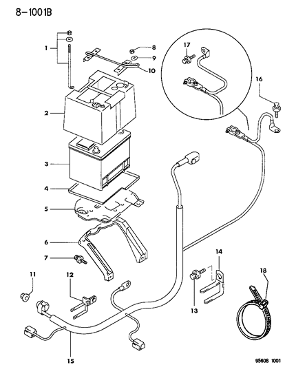 2003 Dodge Viper Bolt And Washer (Earth) 1986 Diagram for MB239844