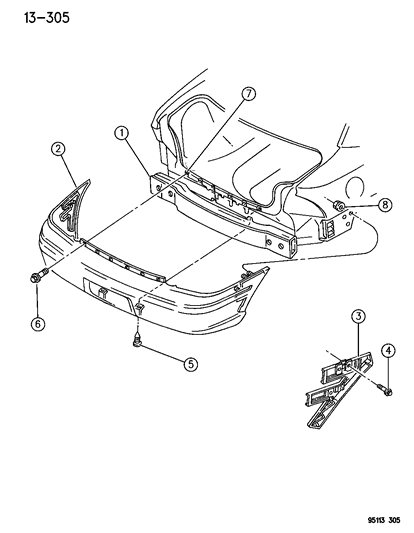 2021 Chrysler Voyager Fascia, Rear Diagram for 4741657