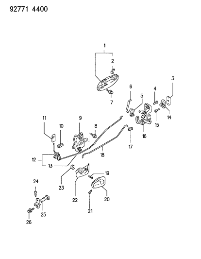 1998 Dodge B3500 Bolt/Washer, Front Door Window Regulator (6X10) Diagram for MB321590