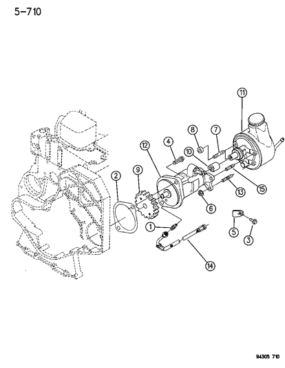 2004 Chrysler Concorde Hose Brake Vacuum Diagram for 4874538