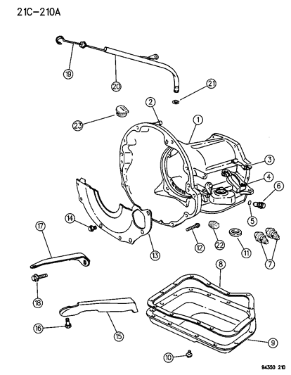 Tube, Transmission Oil Filler Diagram for 52117807
