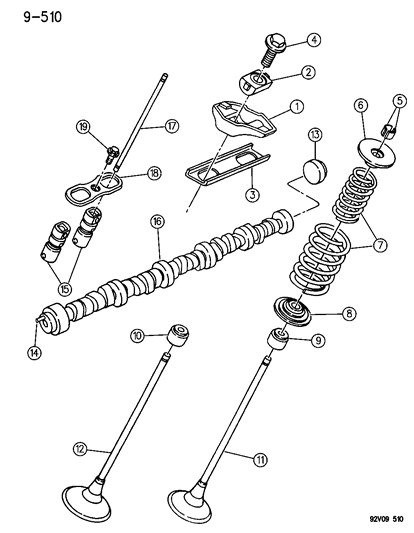 1992 Dodge Viper Valve, Intake Diagram for 4883657AA