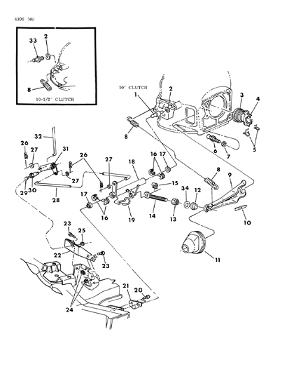 2021 Ram 2500 Nut, Clutch Release Fork Adjusting Diagram for 6030979