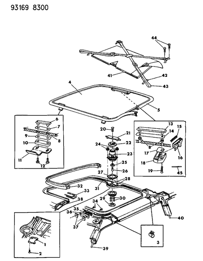Moulding, . Deck Lid Upper Panel Diagram for 6501140