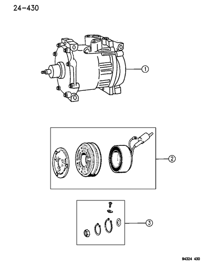 Compressor, W/Accessory Kit Diagram for R7150049