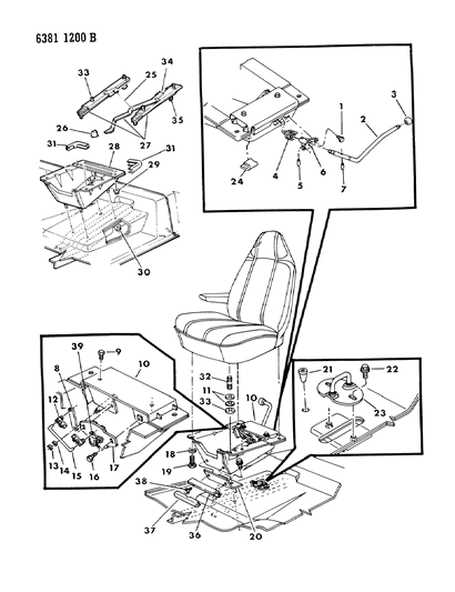 Cable, Adjuster Track Release Diagram for 4118676