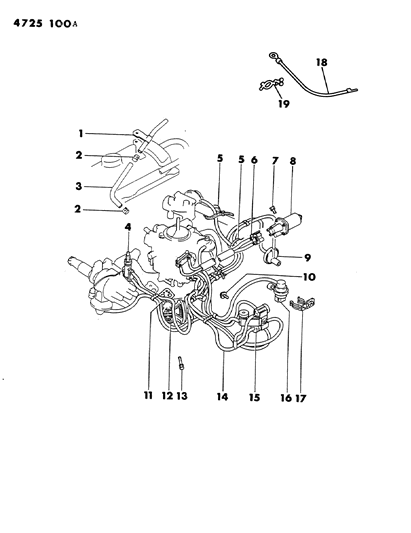1984 Dodge Colt Pipe Assembly, Air Diagram for MD065354