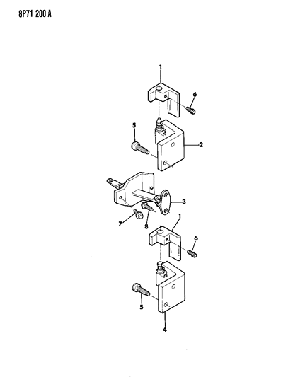 Hinge, Door Half, Upper And Lower Diagram for 35019339