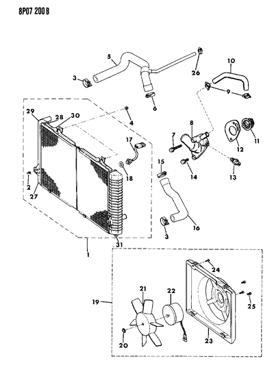 1990 Dodge Monaco Hose, Outlet, Lower Diagram for H0061541