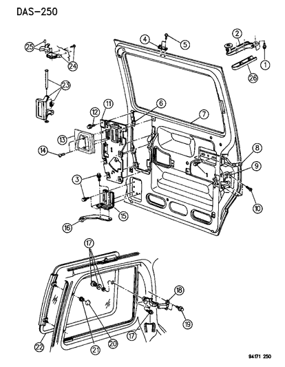 Control, Remote And Locking Diagram for 4534248