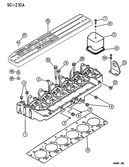 Gasket, Valve Cover Diagram for 4429666