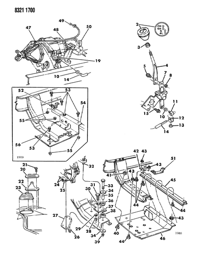 Swivel Gearshift Control Rod Diagram for 3467790