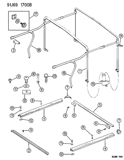Screw And Washer Snap Head .164-18X.375 Diagram for J4007545