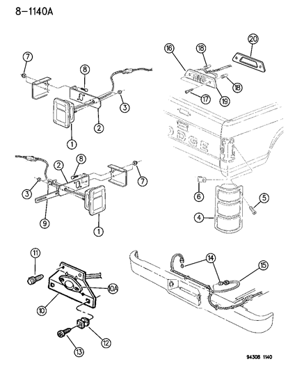 Screw, Tapping, Tail Lamp Mounting Diagram for 6034543