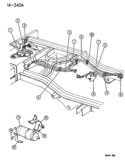 Tube, Fuel Vapor, Rear Diagram for 52005110