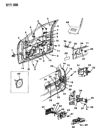 1985 Dodge Power Ram 50 Knob, W/Rod, Locking Diagram for DG10LAZ