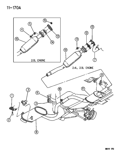 2019 Chrysler Pacifica Pipe Assembly, Tail Pipe, W/Muffler Diagram for E0053076