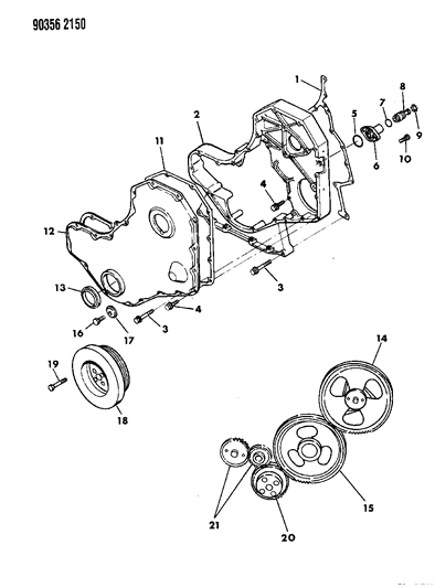 O - Ring, Front Cover Diagram for 4429994