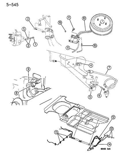 2022 Chrysler Voyager Hose Assembly, Front Wheel Brake, Right Diagram for V1129722AA