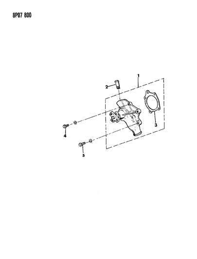 2002 Chrysler Voyager Pump Package, Water Diagram for 83503407