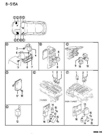 Control Unit, Daytime Running Lamps (X6T36172) Diagram for MB875985